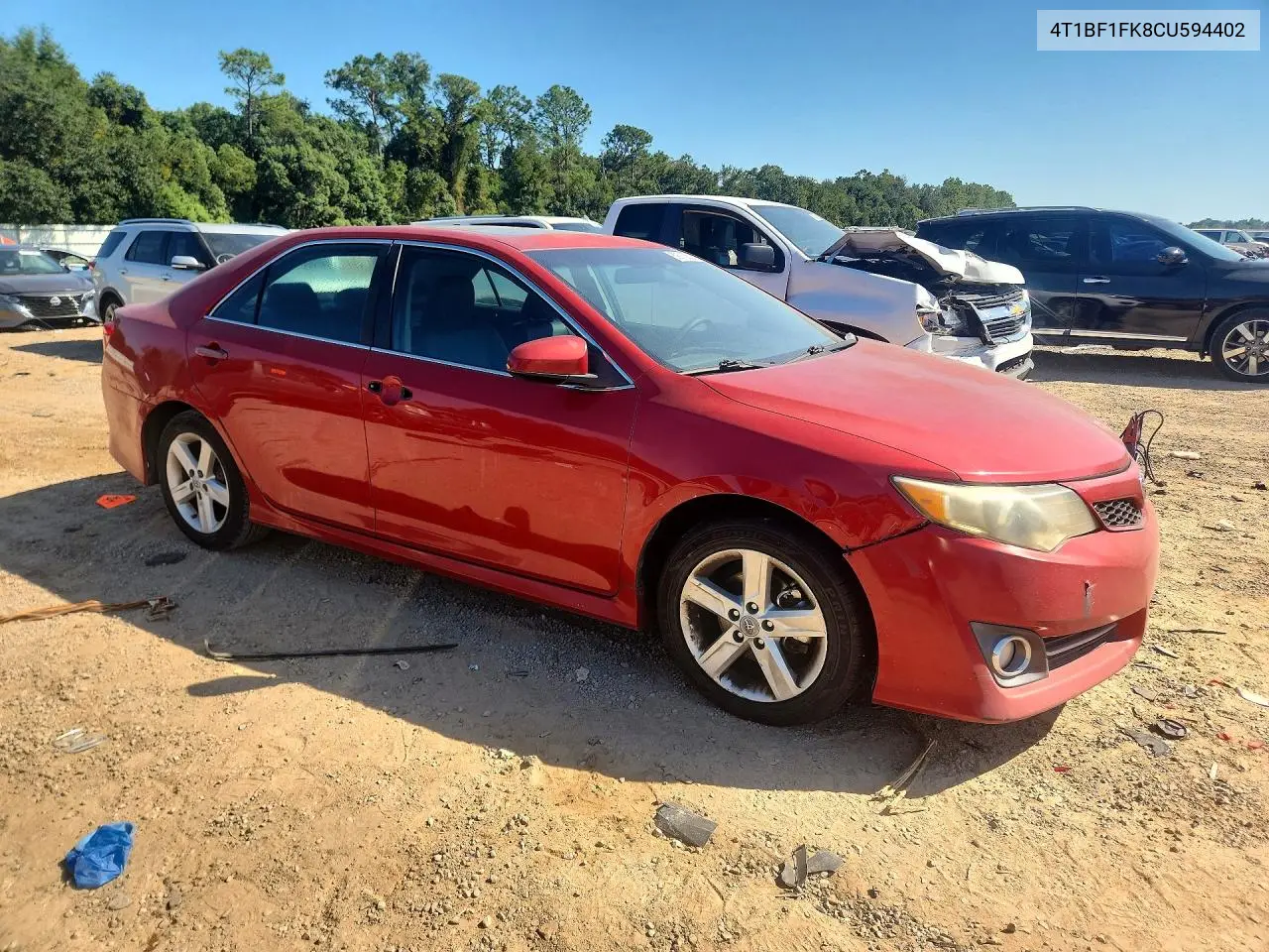 2012 TOYOTA CAMRY VIN 4T1BF1FK8CU594402 — фото 4