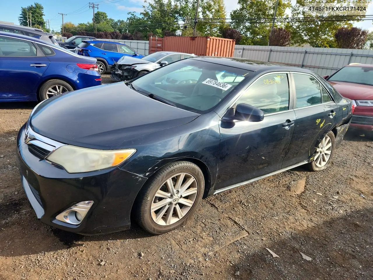TOYOTA CAMRY 2012, VIN 4T4BF1FKXCR171424