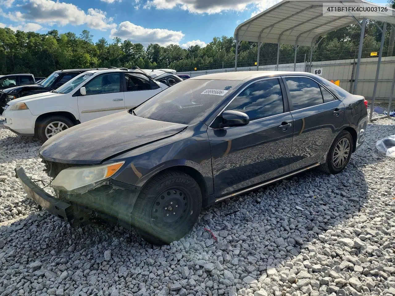 TOYOTA CAMRY 2012, VIN 4T1BF1FK4CU003126
