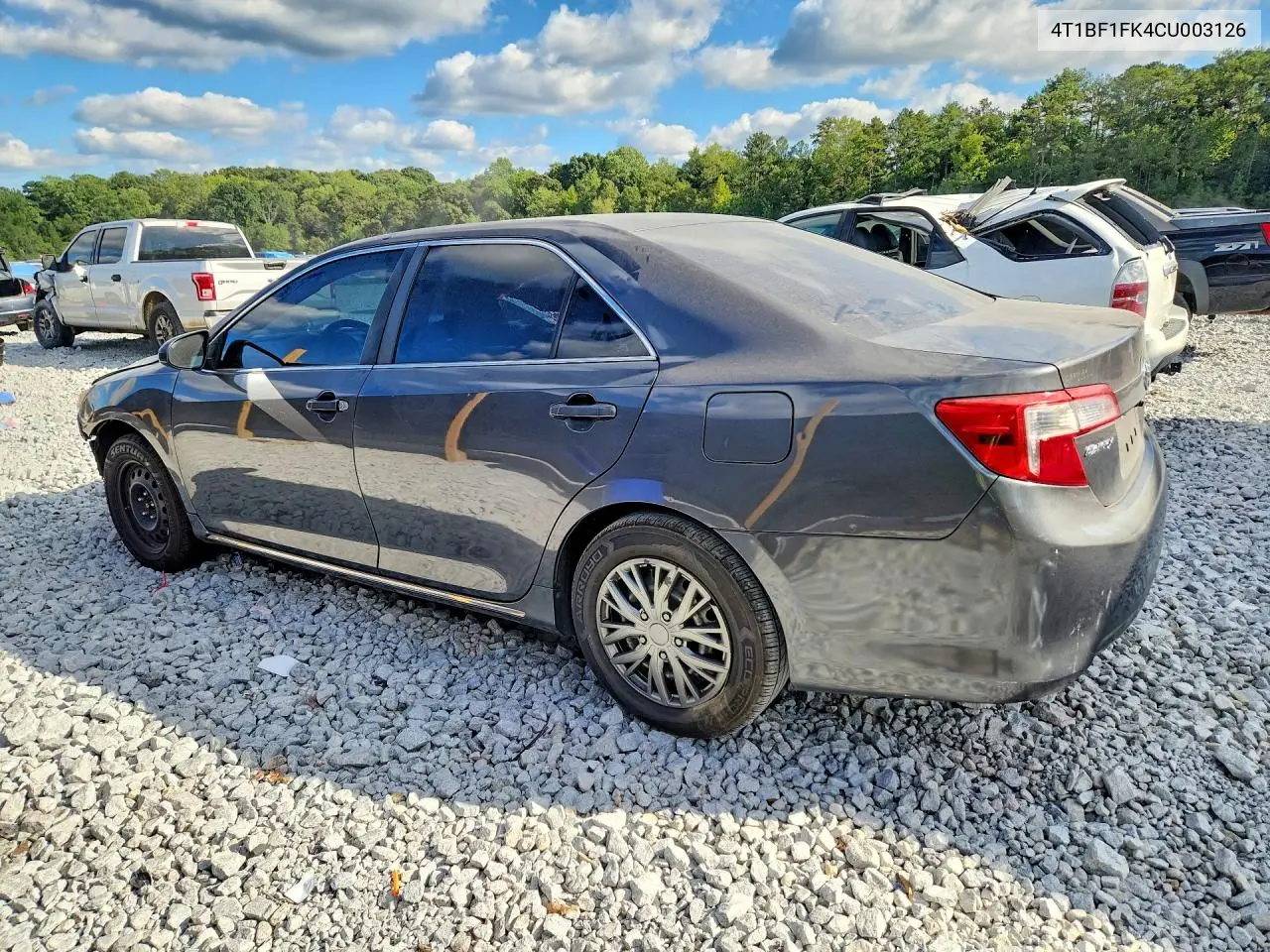 2012 TOYOTA CAMRY VIN 4T1BF1FK4CU003126 — фото 2