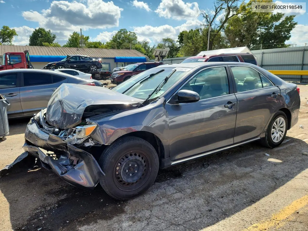 TOYOTA CAMRY 2012, VIN 4T4BF1FK0CR198549