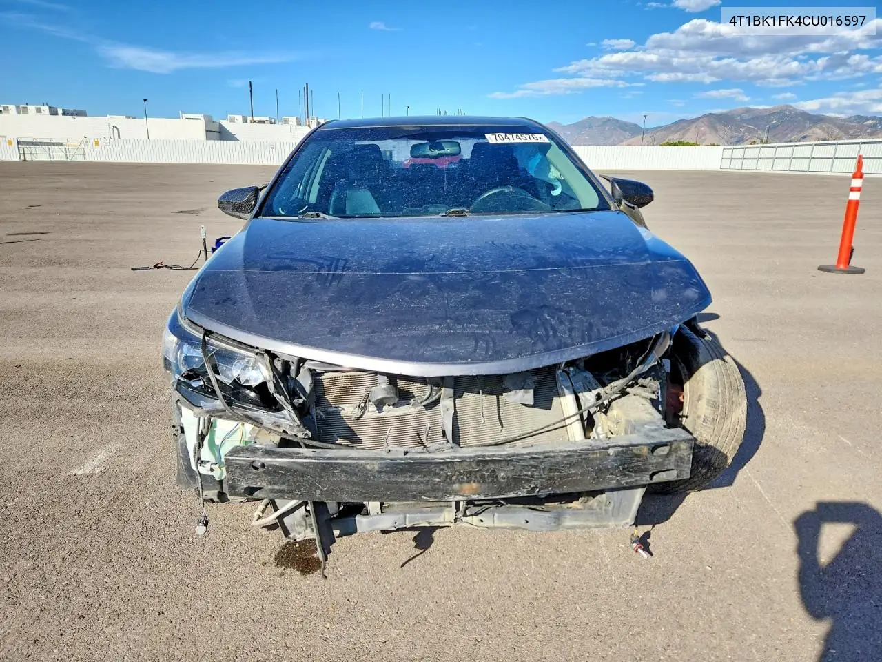2012 TOYOTA CAMRY VIN 4T1BK1FK4CU016597 — фото 5