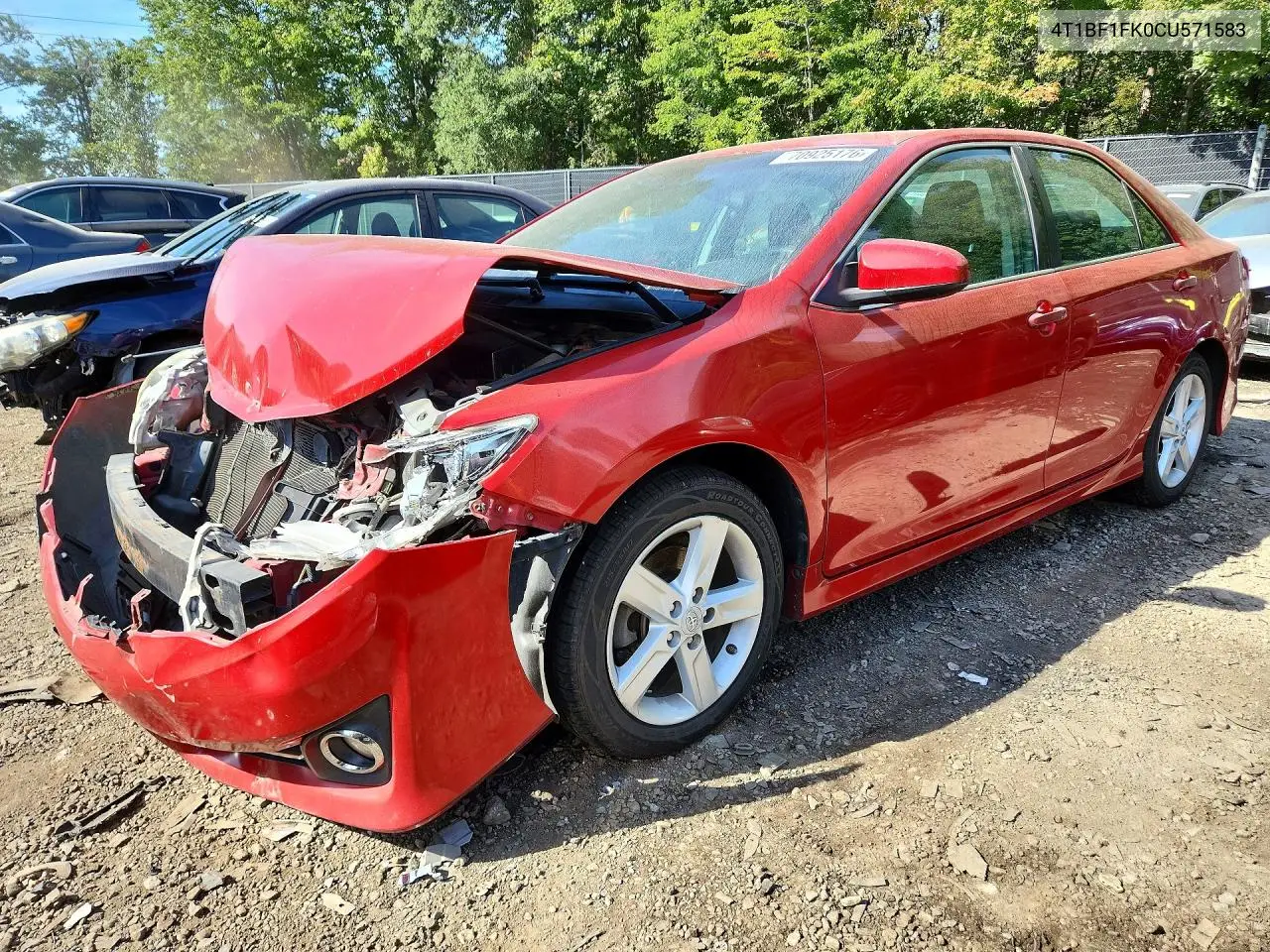 TOYOTA CAMRY 2012, VIN 4T1BF1FK0CU571583