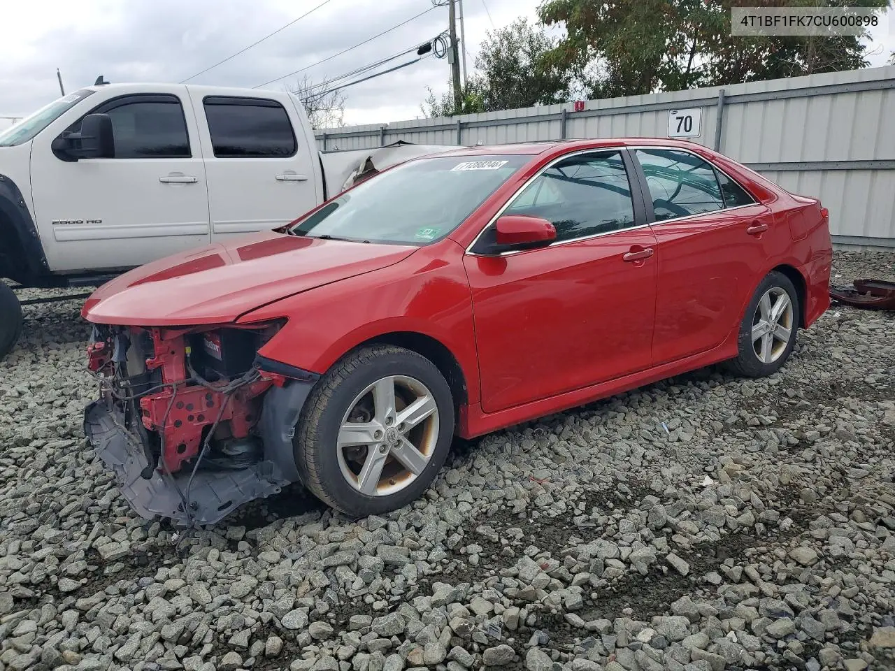 TOYOTA CAMRY 2012, VIN 4T1BF1FK7CU600898
