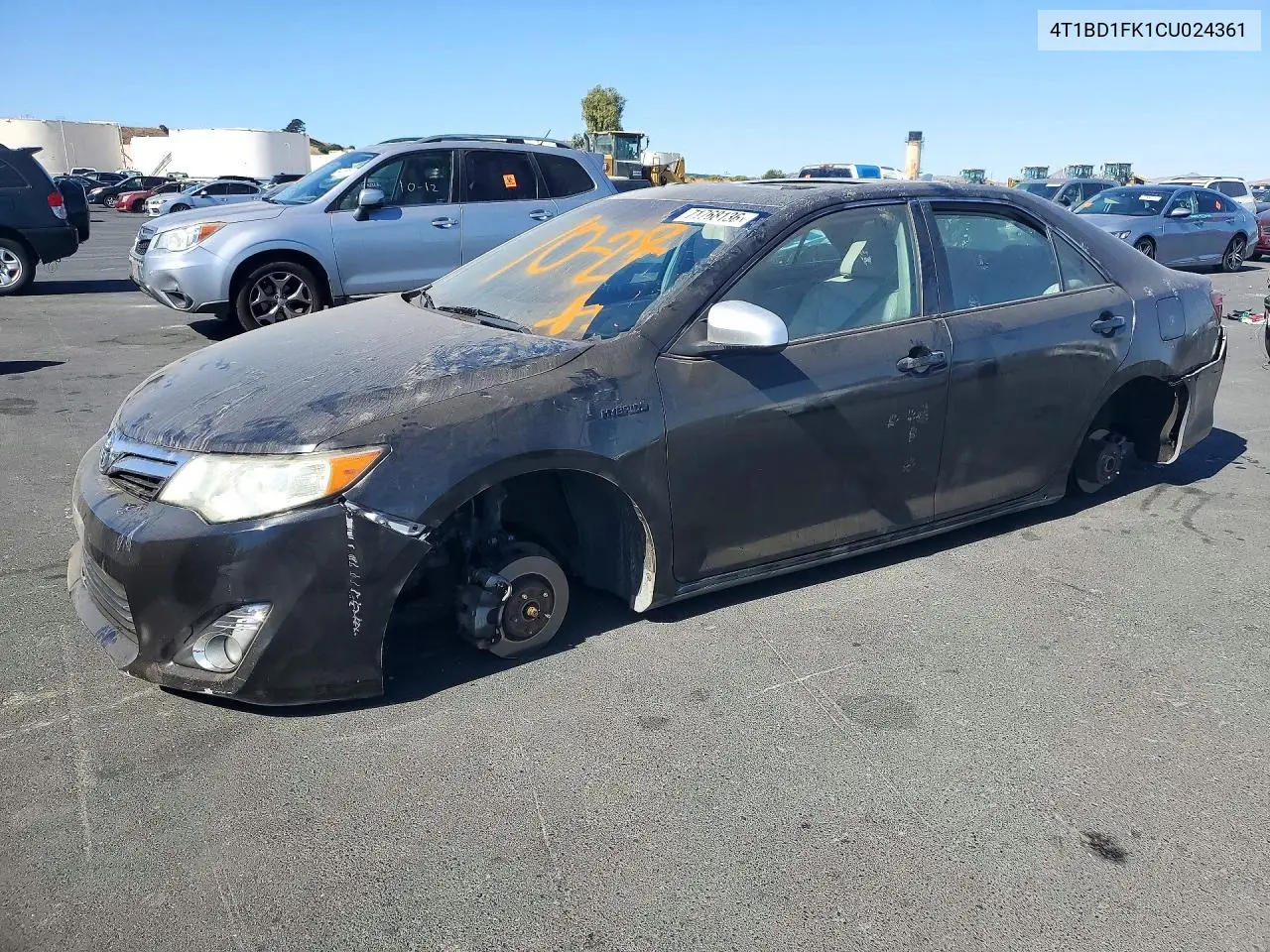 TOYOTA CAMRY 2012, VIN 4T1BD1FK1CU024361