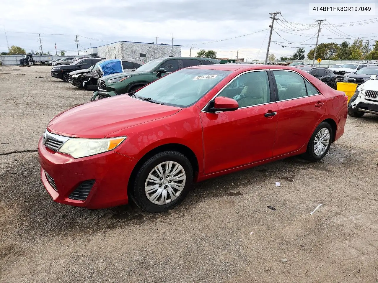 TOYOTA CAMRY 2012, VIN 4T4BF1FK8CR197049