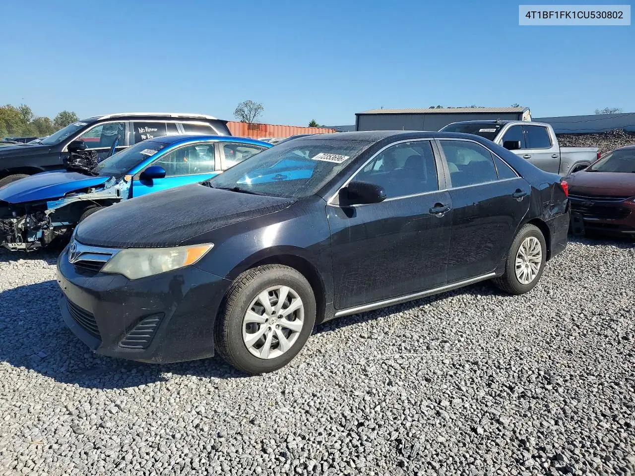 TOYOTA CAMRY 2012, VIN 4T1BF1FK1CU530802