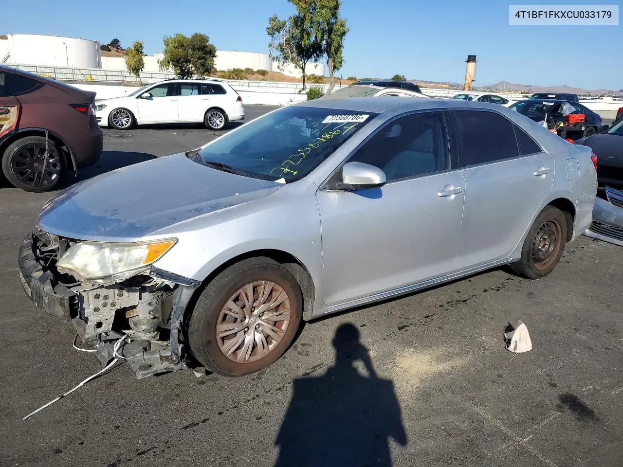 TOYOTA CAMRY 2012, VIN 4T1BF1FKXCU033179
