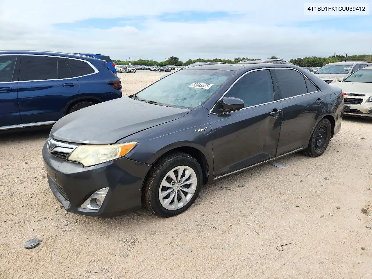 TOYOTA CAMRY 2012, VIN 4T1BD1FK1CU039412