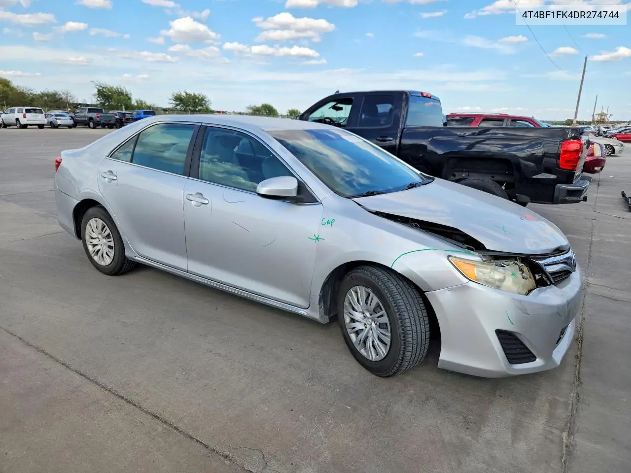 2013 TOYOTA CAMRY VIN 4T4BF1FK4DR274744 — фото 4