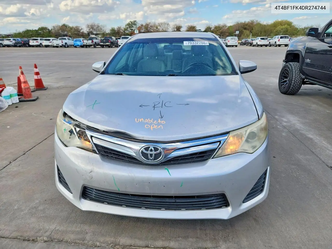 2013 TOYOTA CAMRY VIN 4T4BF1FK4DR274744 — фото 5