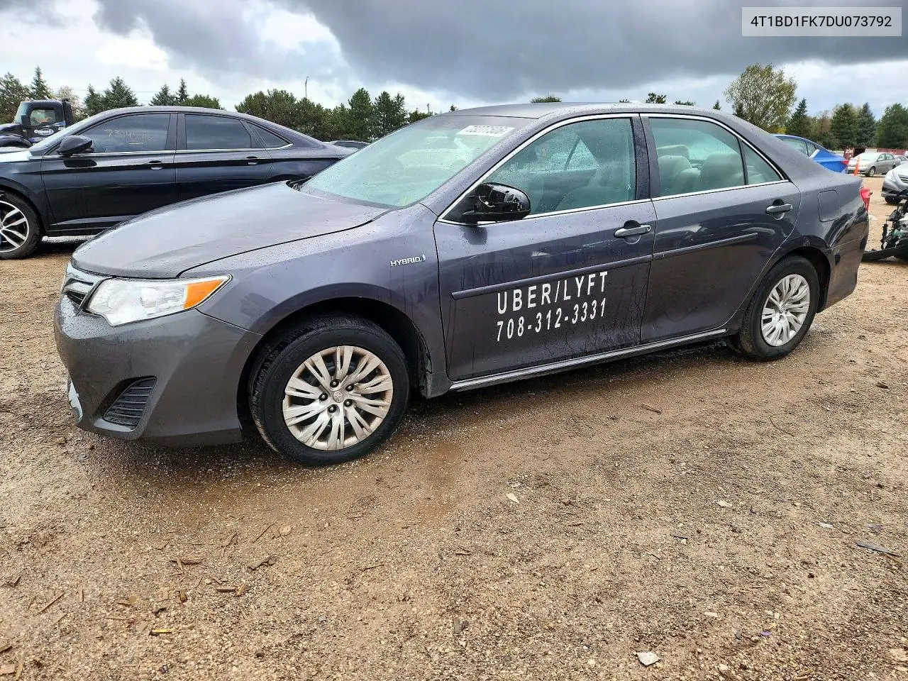 TOYOTA CAMRY 2013, VIN 4T1BD1FK7DU073792