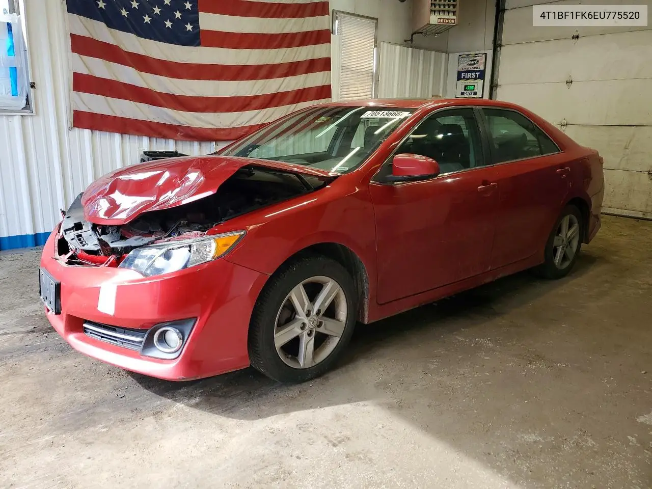 TOYOTA CAMRY 2014, VIN 4T1BF1FK6EU775520