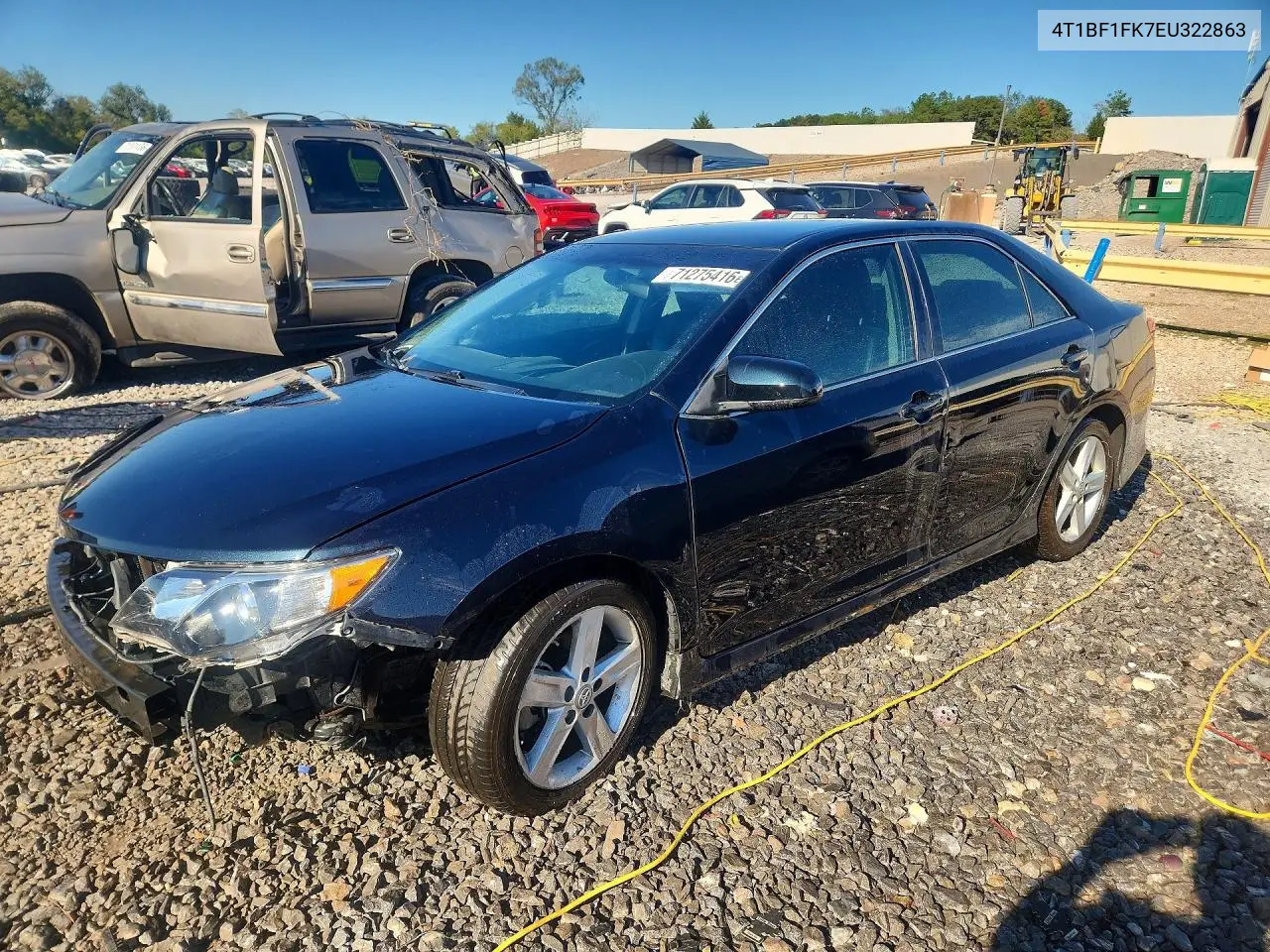 TOYOTA CAMRY 2014, VIN 4T1BF1FK7EU322863