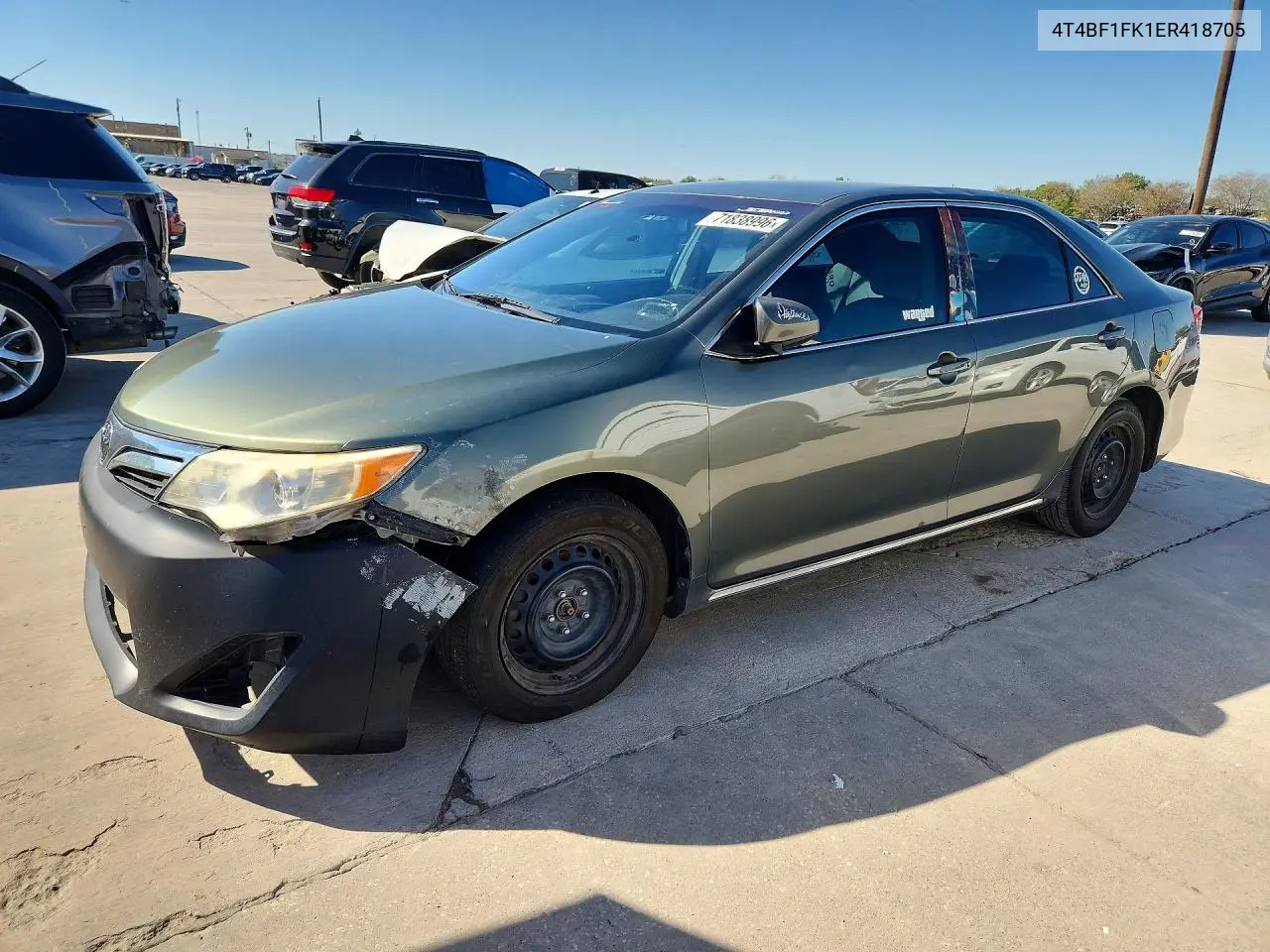 TOYOTA CAMRY 2014, VIN 4T4BF1FK1ER418705