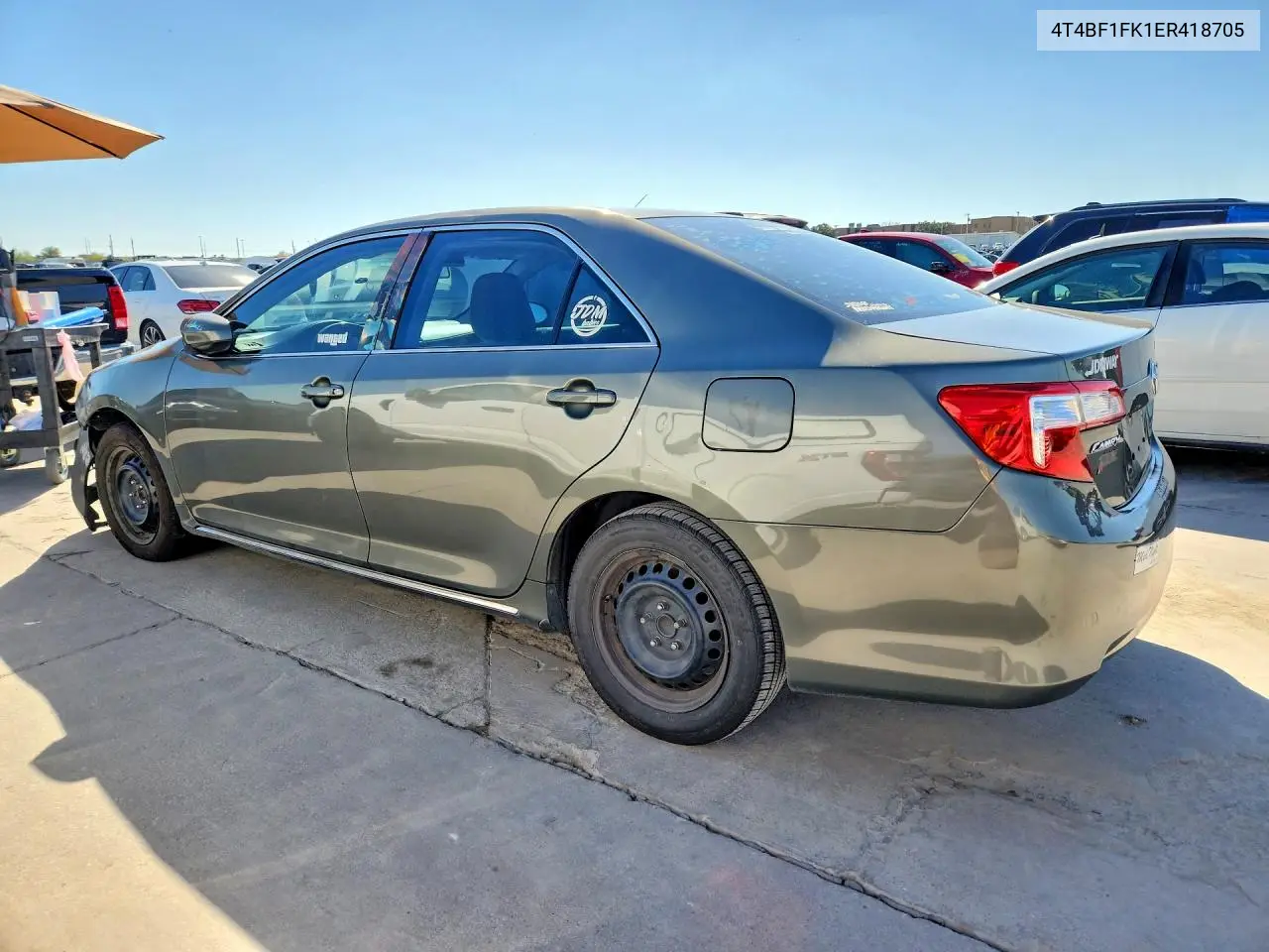 2014 TOYOTA CAMRY VIN 4T4BF1FK1ER418705 — фото 2
