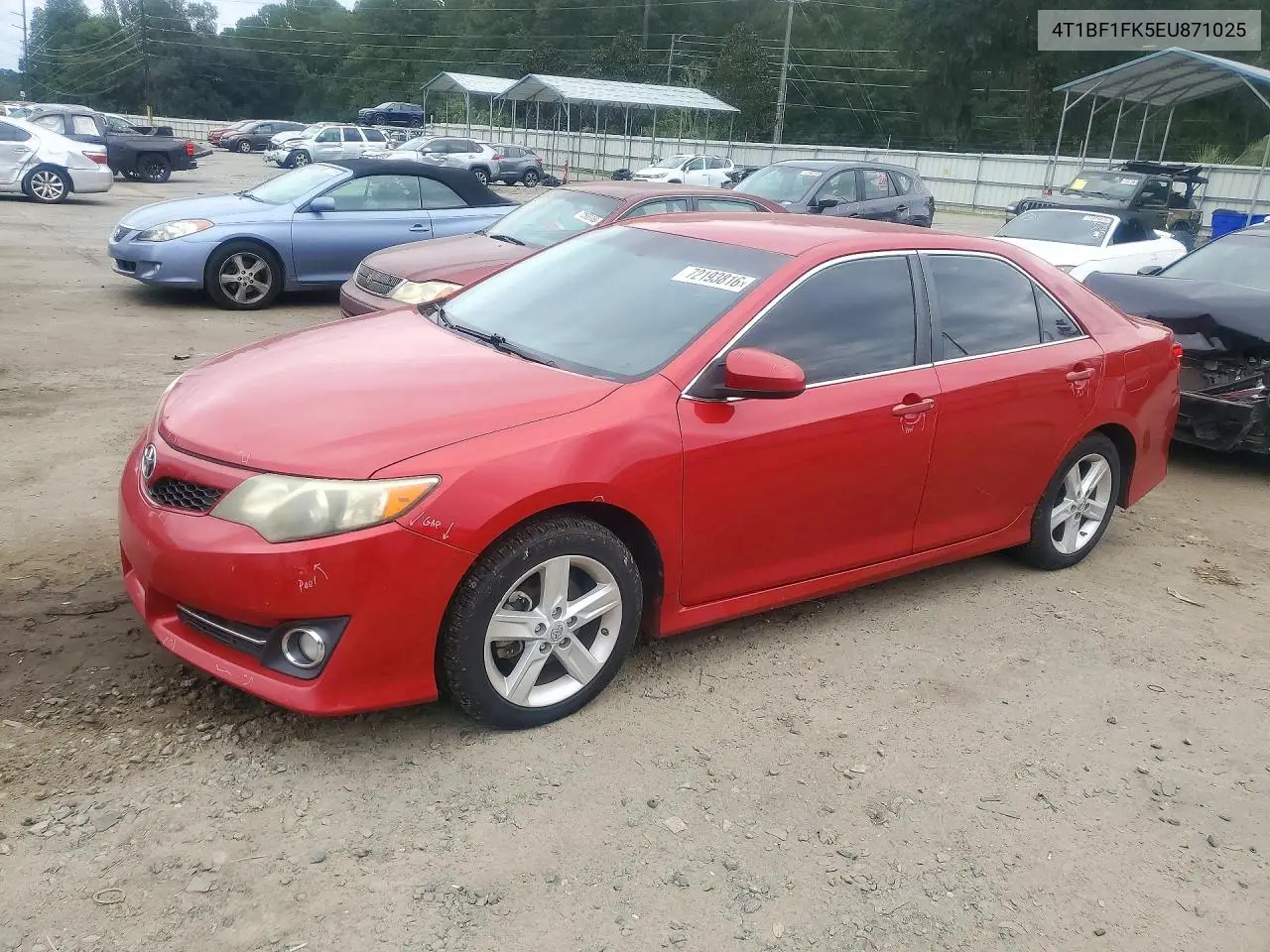 TOYOTA CAMRY 2014, VIN 4T1BF1FK5EU871025