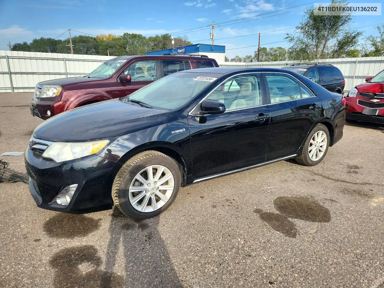 TOYOTA CAMRY 2014, VIN 4T1BD1FK0EU136202