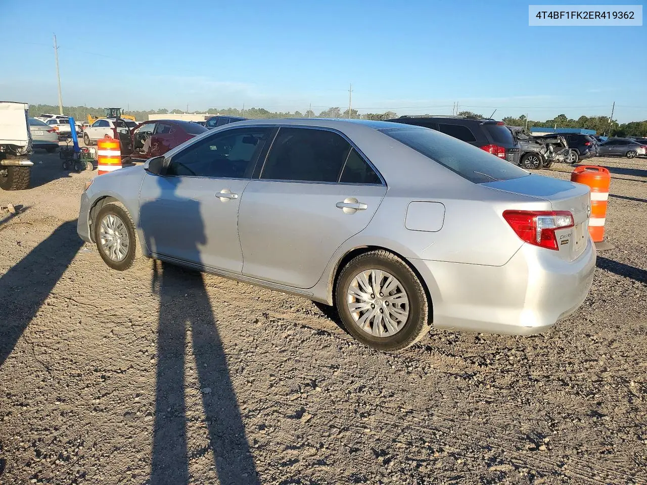 2014 TOYOTA CAMRY VIN 4T4BF1FK2ER419362 — фото 2