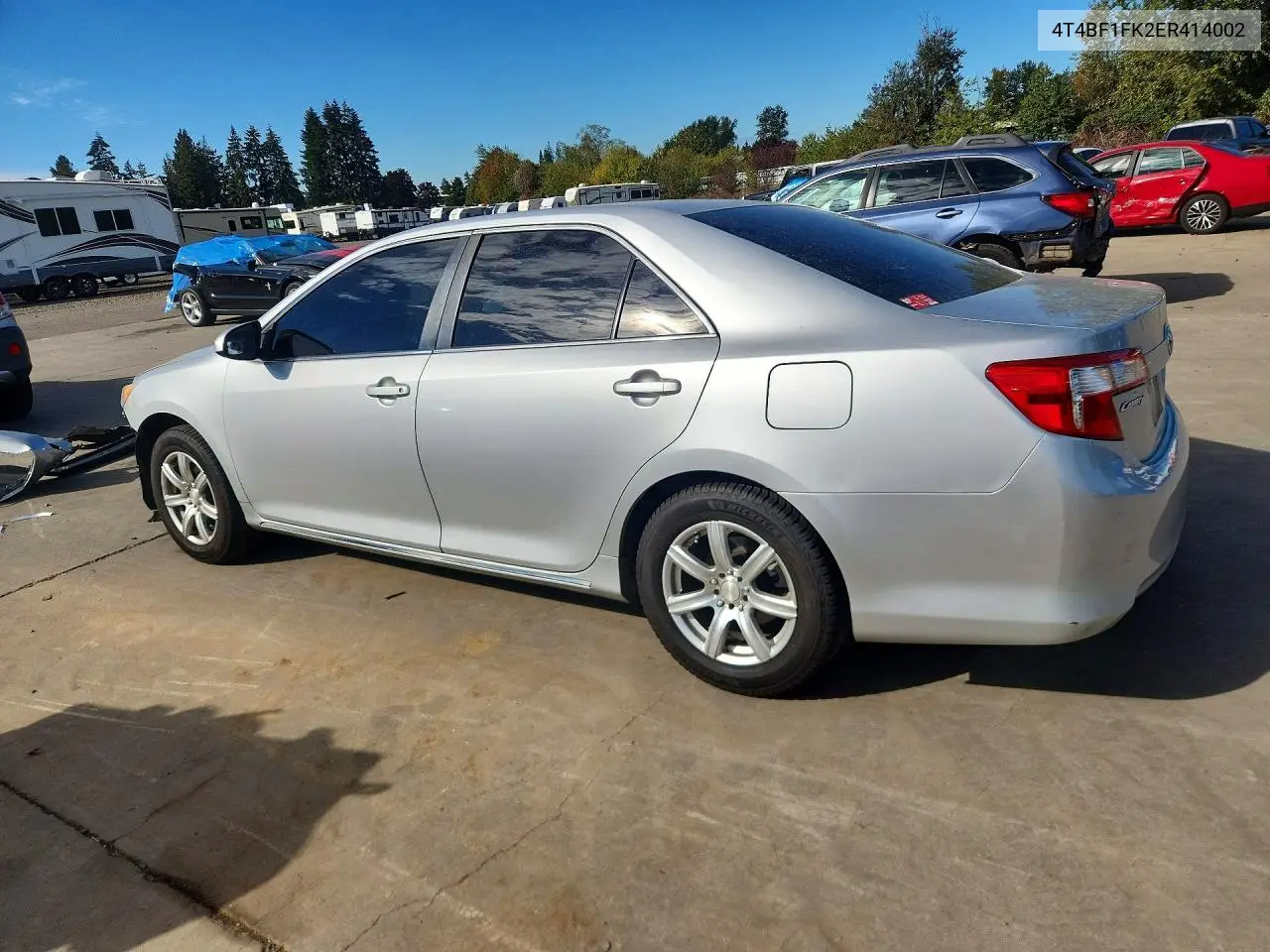 2014 TOYOTA CAMRY VIN 4T4BF1FK2ER414002 — фото 2
