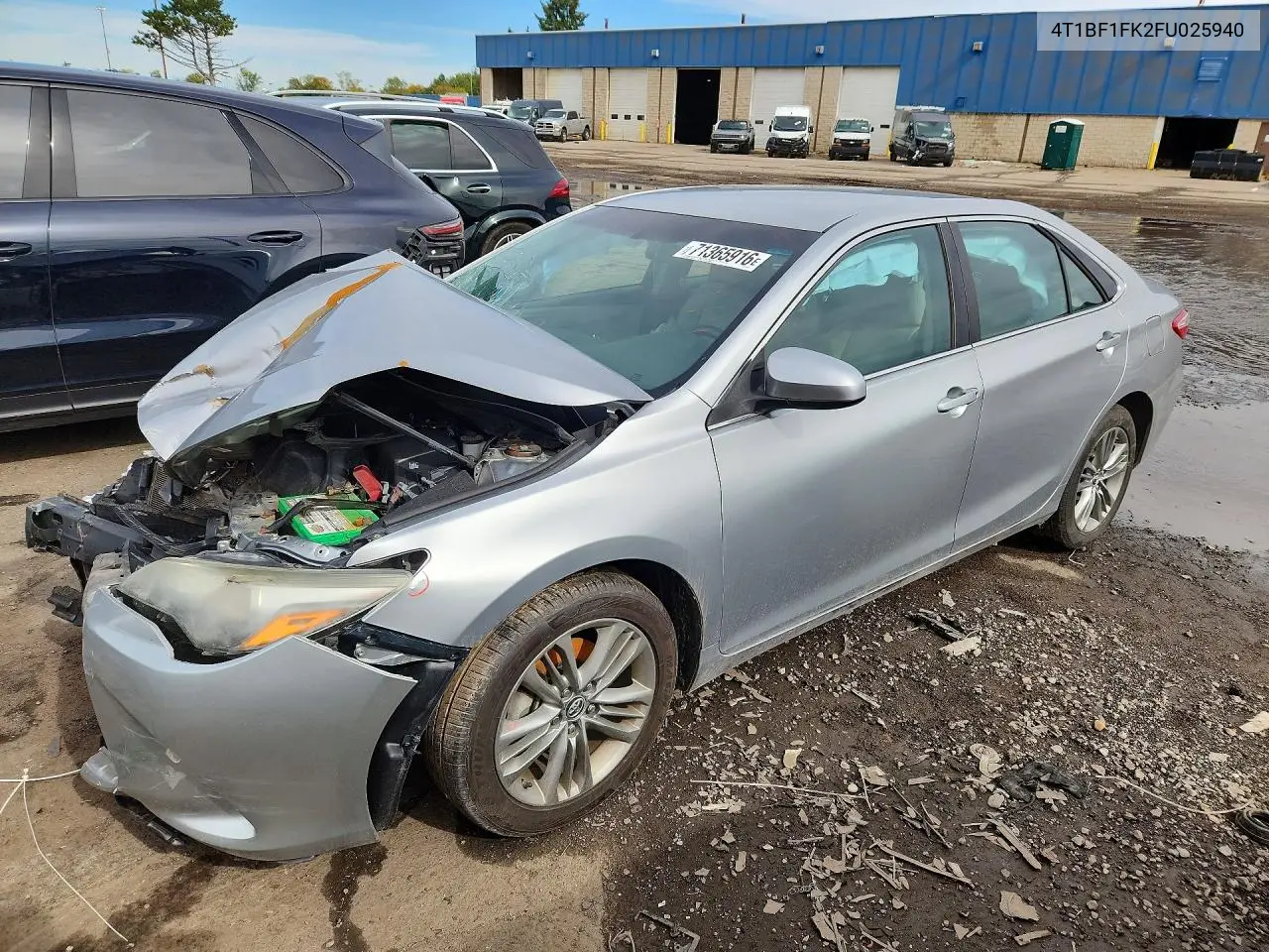 TOYOTA CAMRY 2015, VIN 4T1BF1FK2FU025940