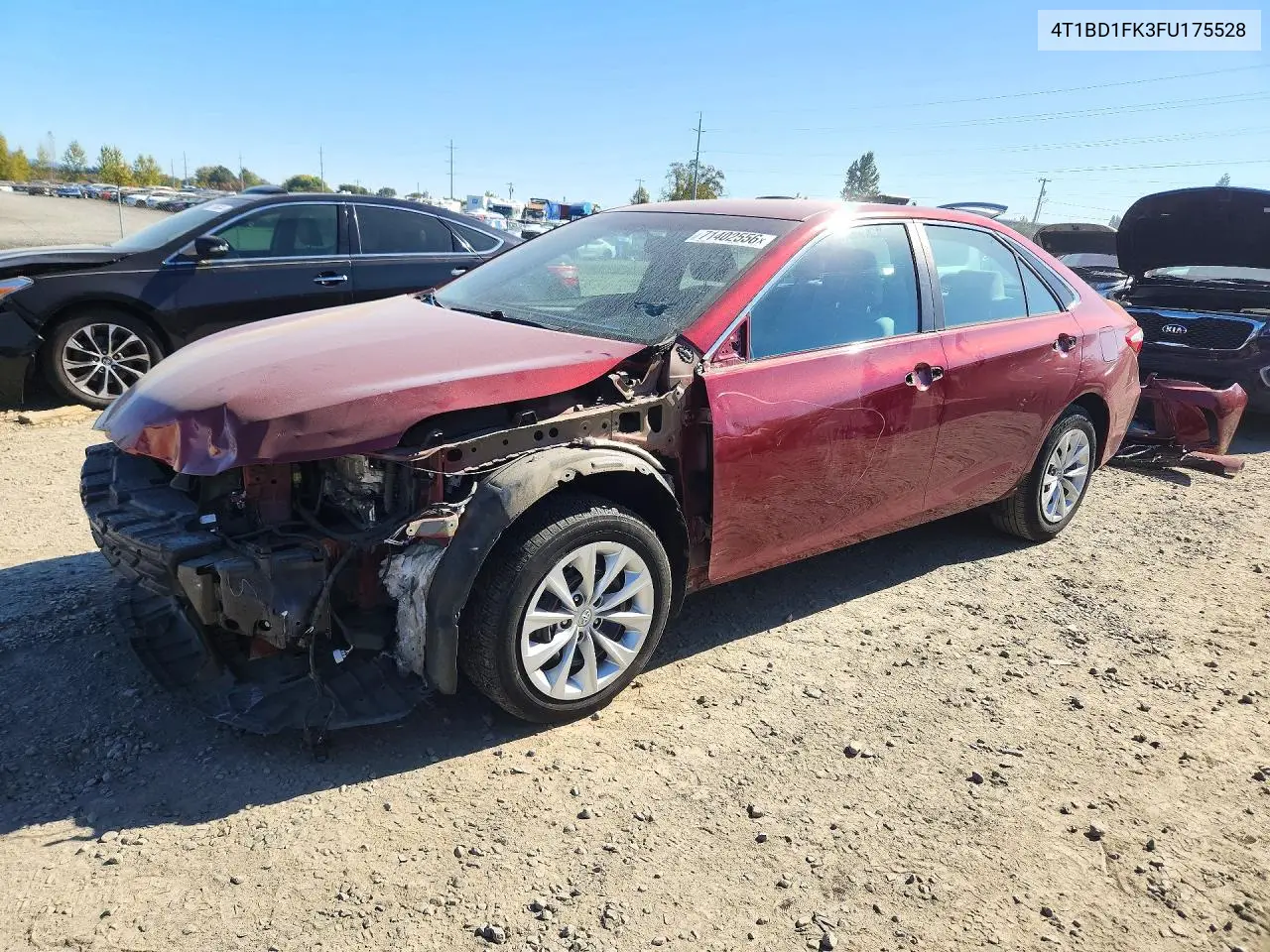 TOYOTA CAMRY 2015, VIN 4T1BD1FK3FU175528