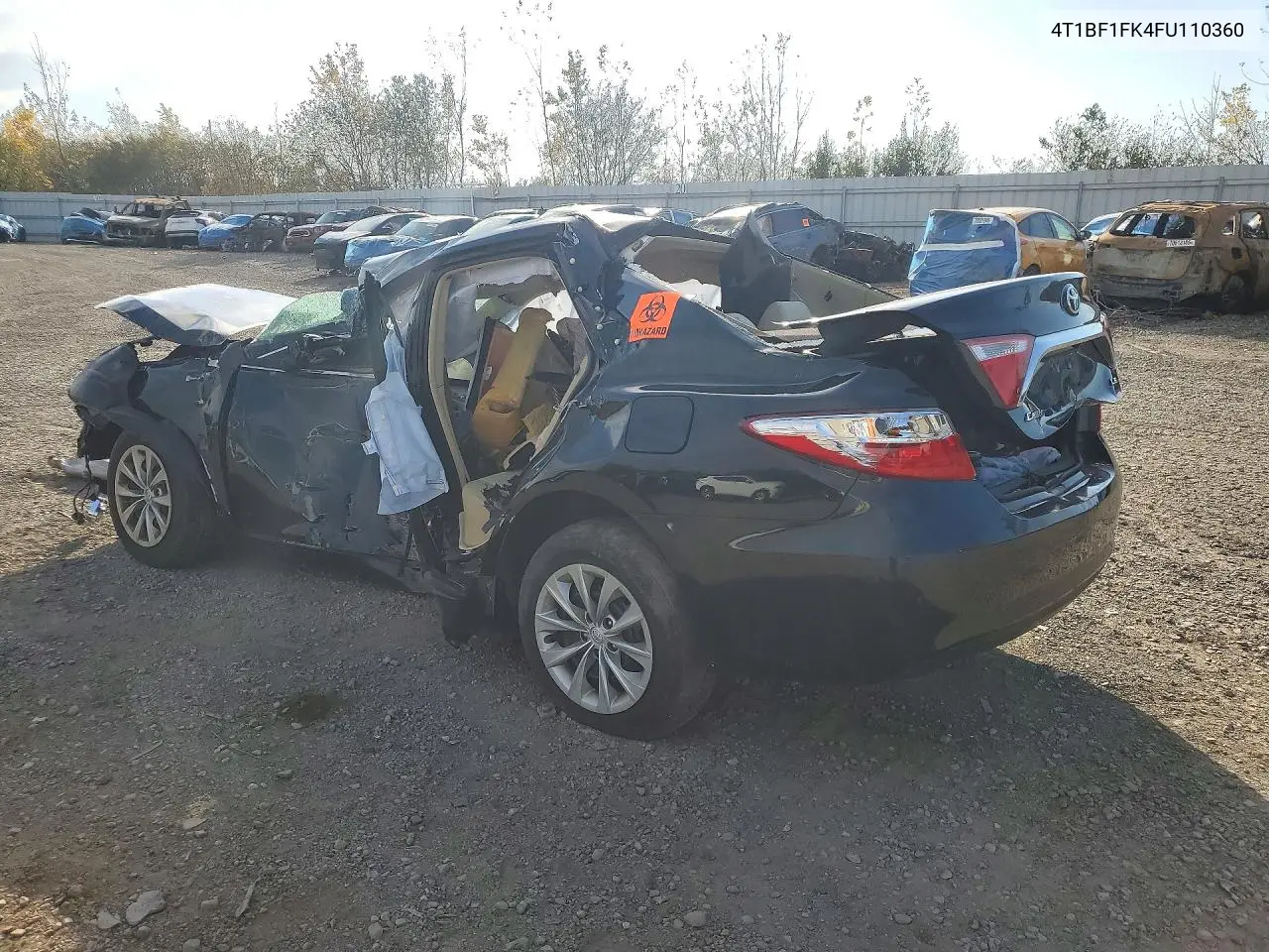 2015 TOYOTA CAMRY VIN 4T1BF1FK4FU110360 — фото 2