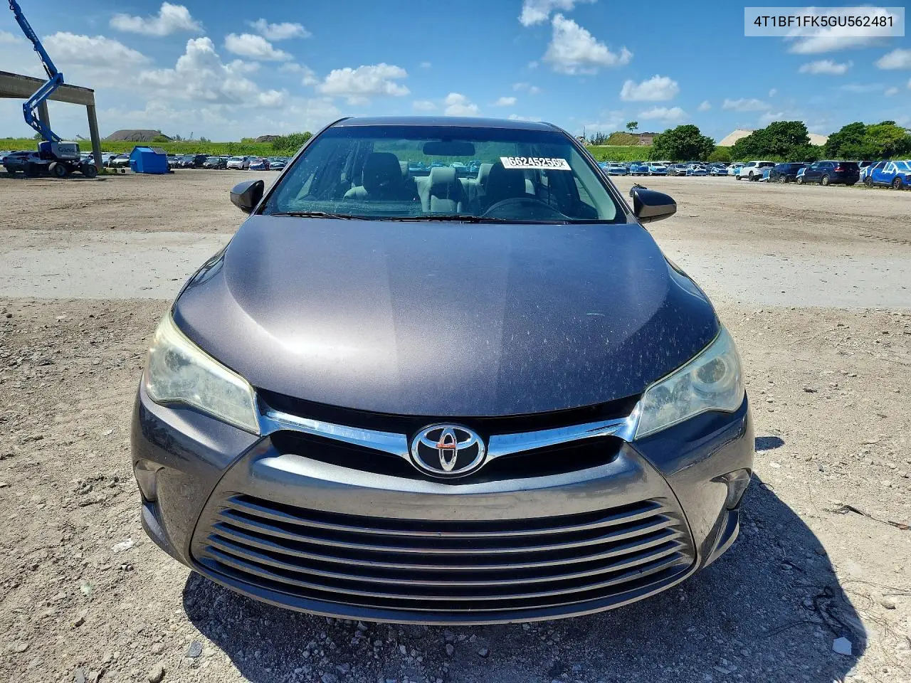 2016 TOYOTA CAMRY VIN 4T1BF1FK5GU562481 — фото 5