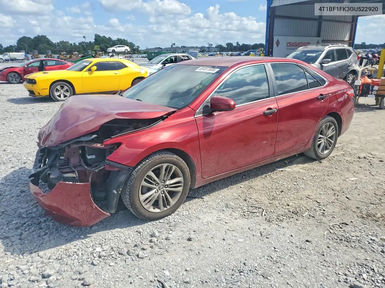 TOYOTA CAMRY 2016, VIN 4T1BF1FK3GU522920