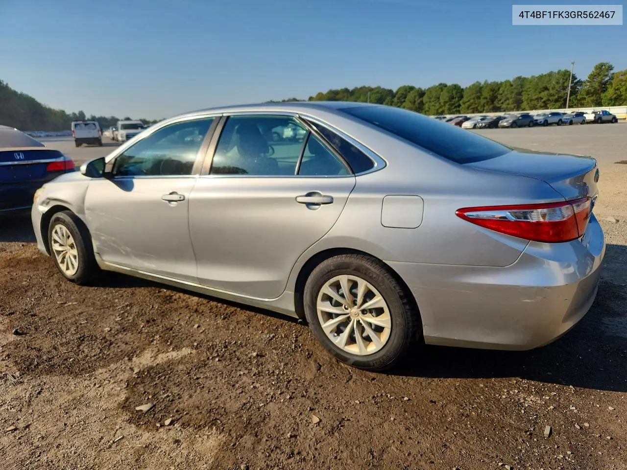 2016 TOYOTA CAMRY VIN 4T4BF1FK3GR562467 — фото 2