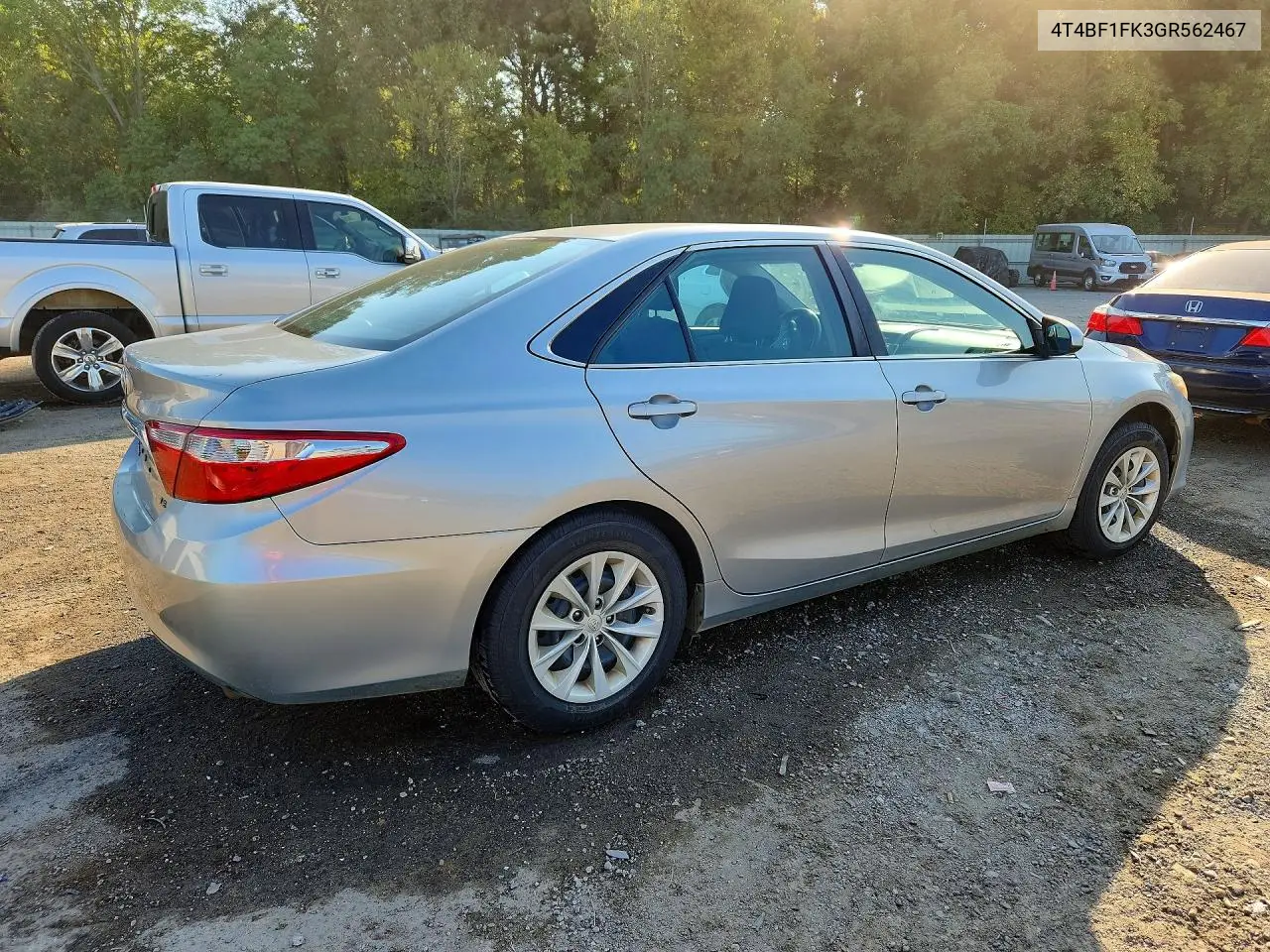 2016 TOYOTA CAMRY VIN 4T4BF1FK3GR562467 — фото 3