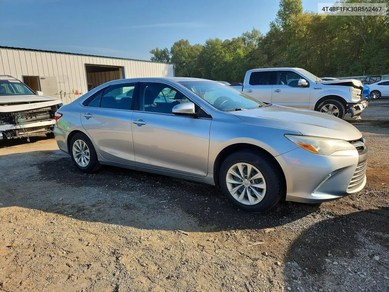 2016 TOYOTA CAMRY VIN 4T4BF1FK3GR562467 — фото 4