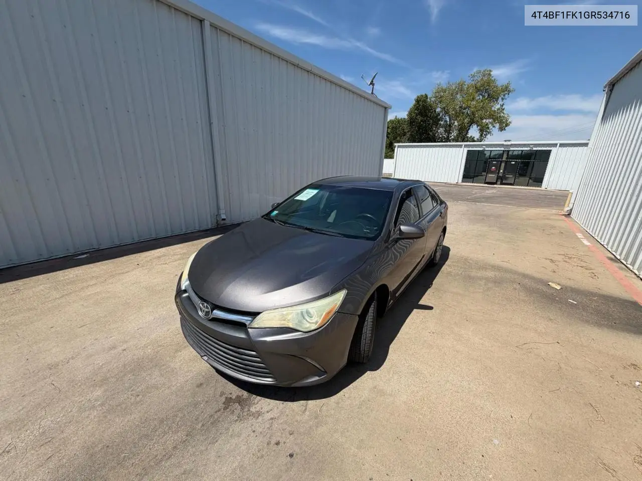 2016 TOYOTA CAMRY VIN 4T4BF1FK1GR534716 — фото 2