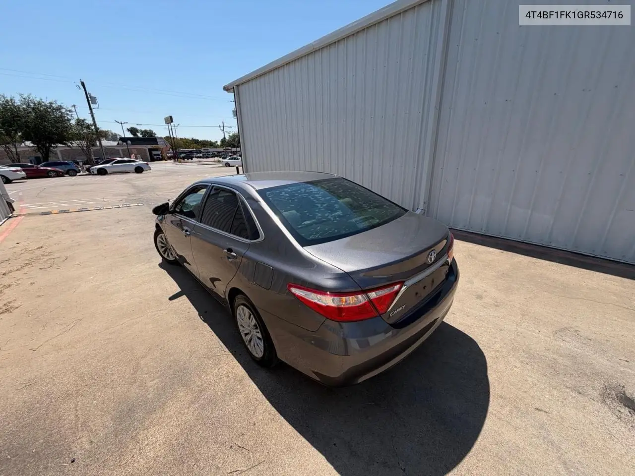 2016 TOYOTA CAMRY VIN 4T4BF1FK1GR534716 — фото 3