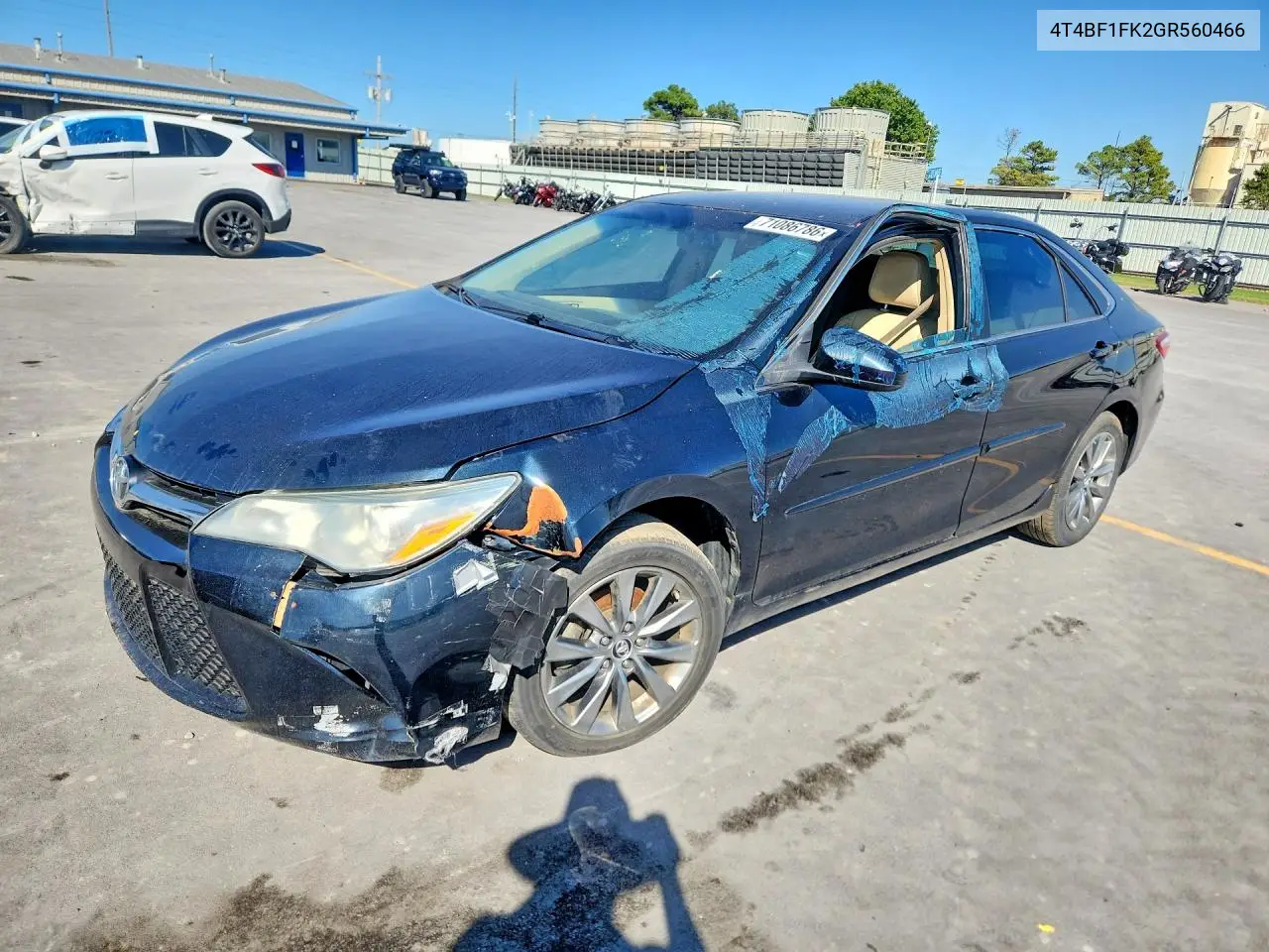 TOYOTA CAMRY 2016, VIN 4T4BF1FK2GR560466