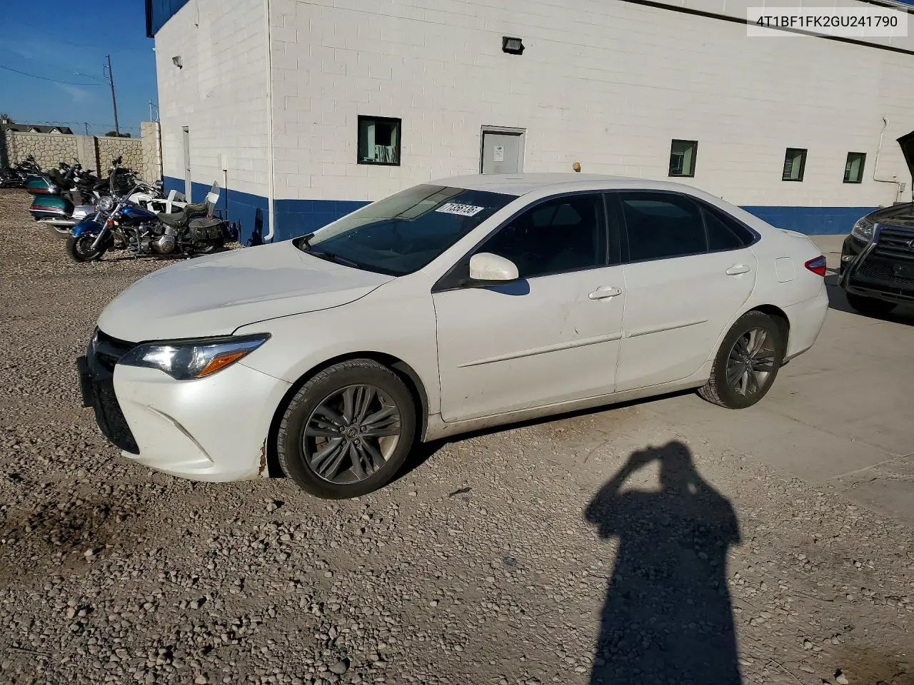 TOYOTA CAMRY 2016, VIN 4T1BF1FK2GU241790
