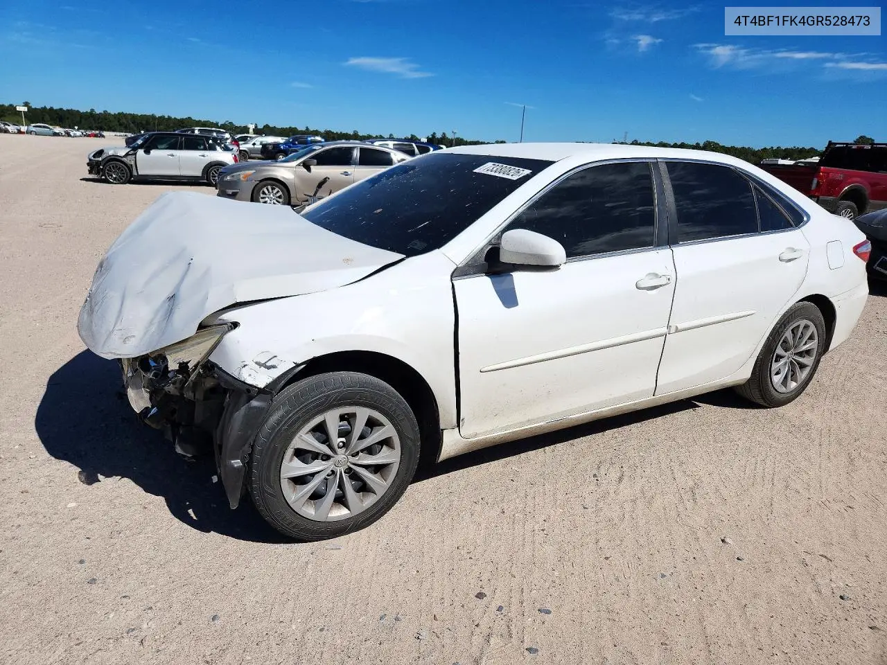 TOYOTA CAMRY 2016, VIN 4T4BF1FK4GR528473