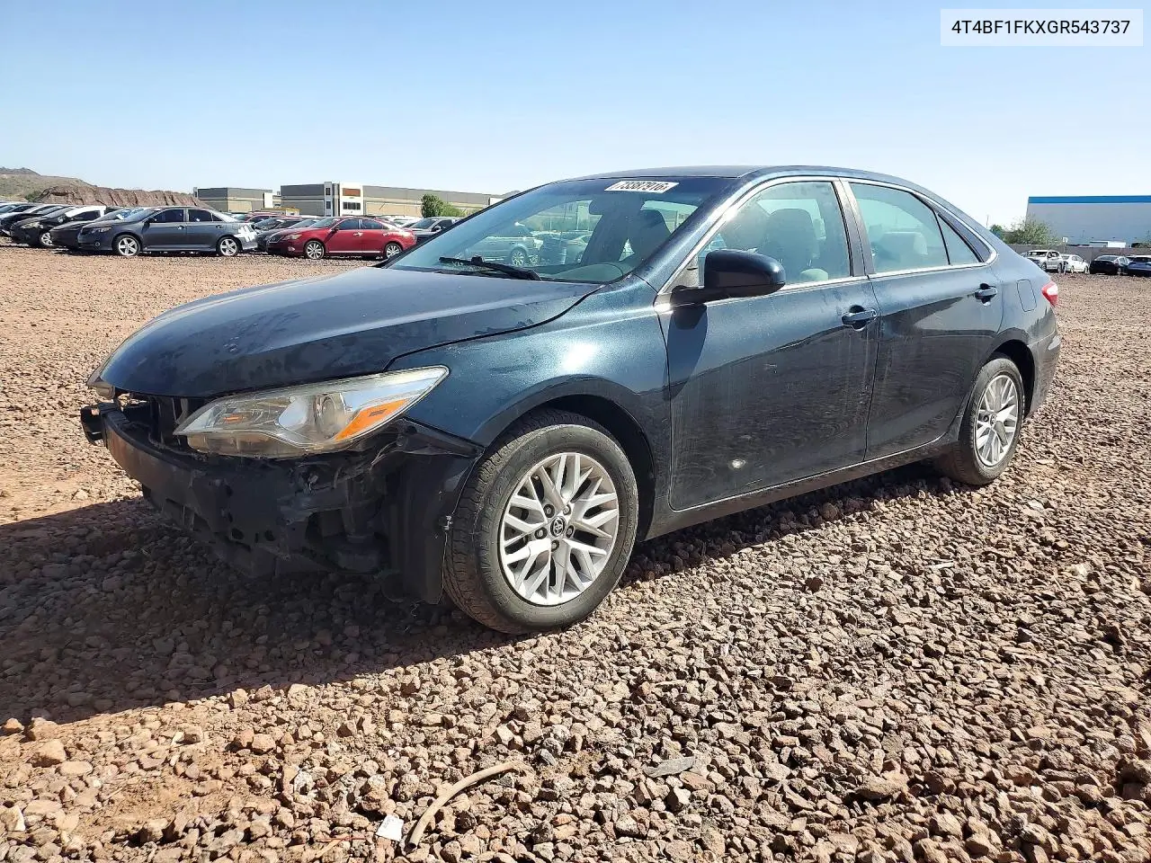 TOYOTA CAMRY 2016, VIN 4T4BF1FKXGR543737