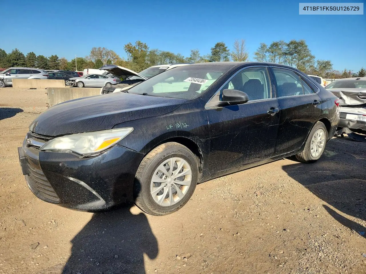 TOYOTA CAMRY 2016, VIN 4T1BF1FK5GU126729