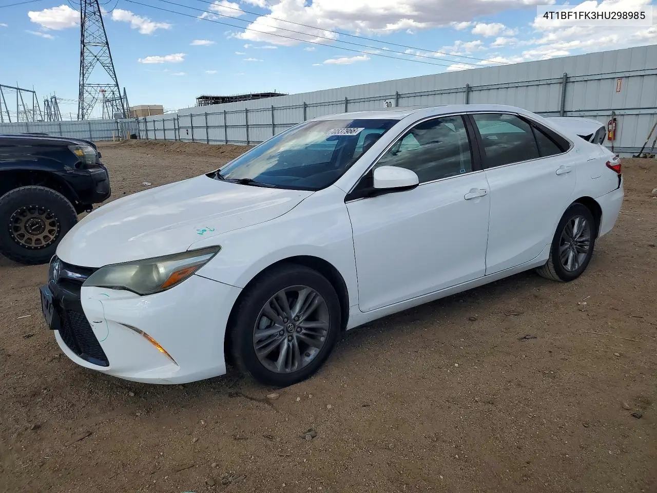 TOYOTA CAMRY 2017, VIN 4T1BF1FK3HU298985