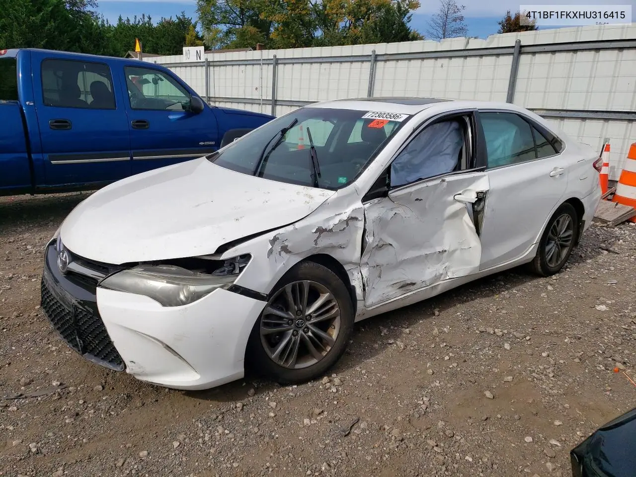 TOYOTA CAMRY 2017, VIN 4T1BF1FKXHU316415