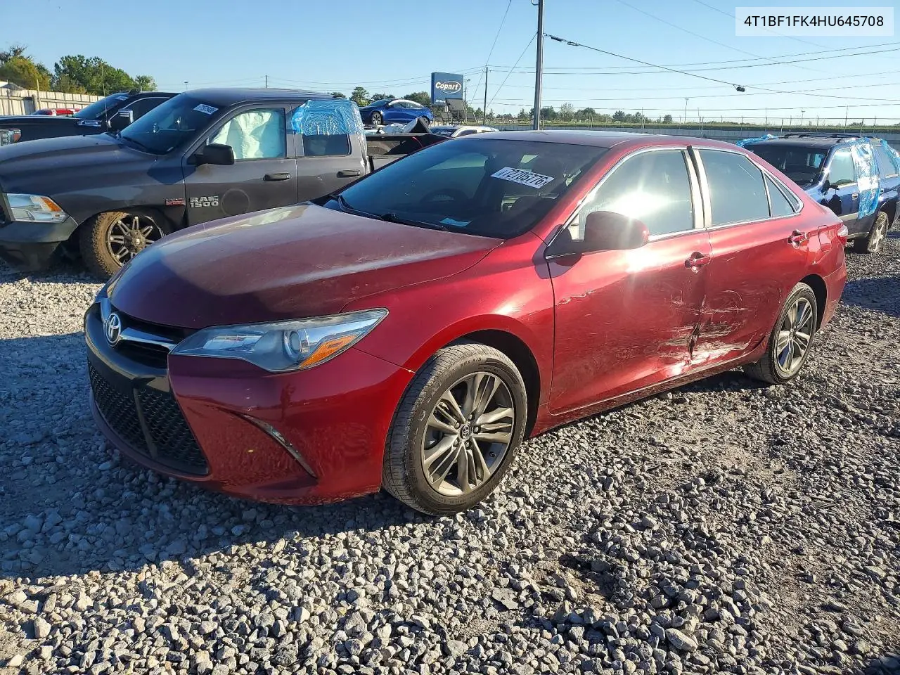 TOYOTA CAMRY 2017, VIN 4T1BF1FK4HU645708