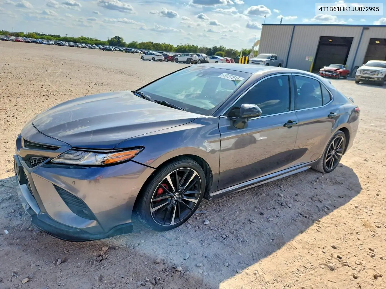 TOYOTA CAMRY 2018, VIN 4T1B61HK1JU072995