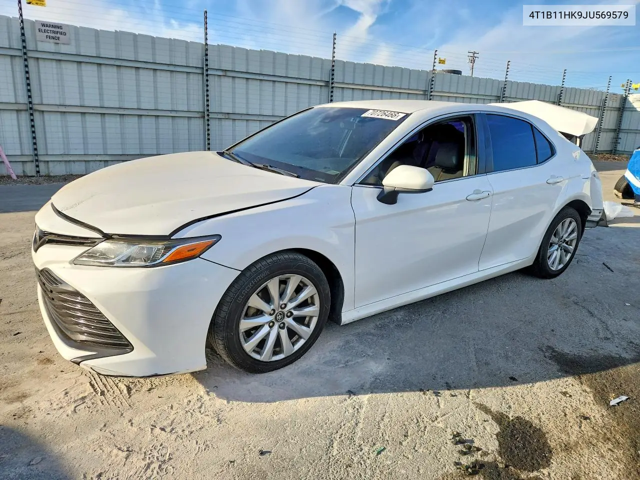 TOYOTA CAMRY 2018, VIN 4T1B11HK9JU569579