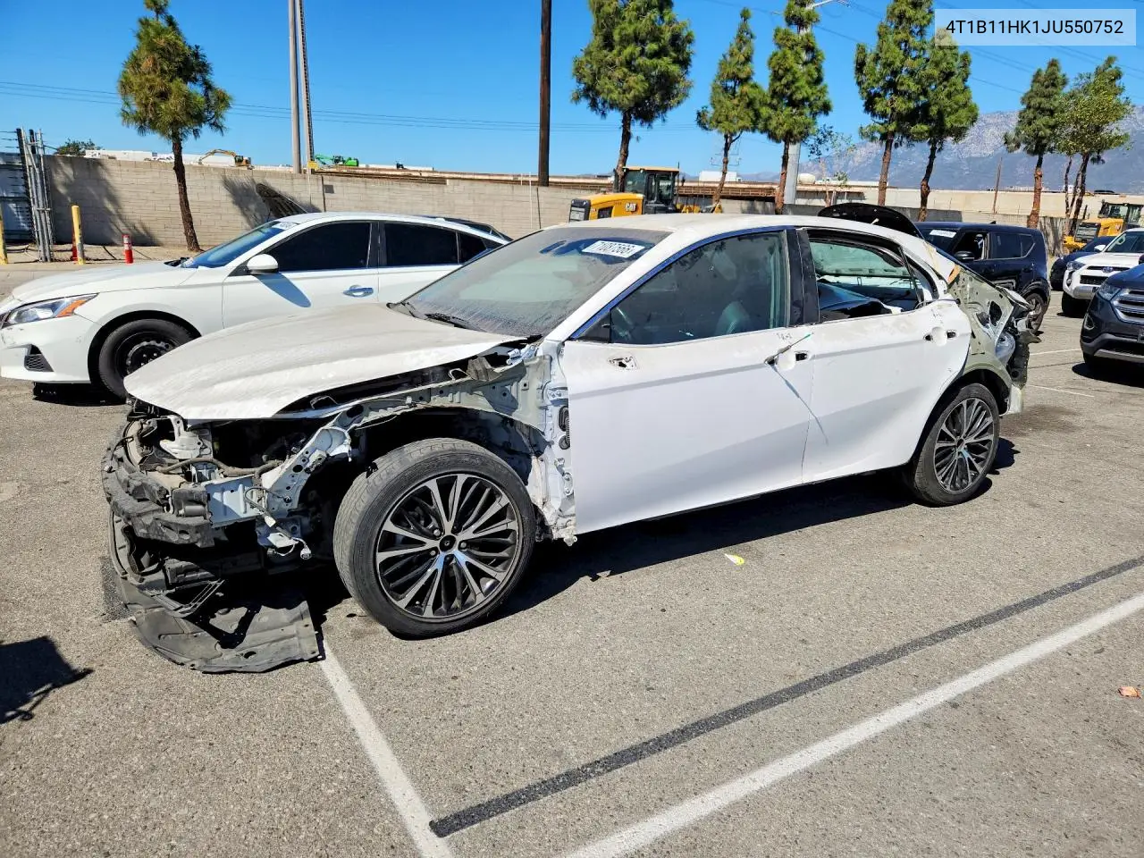 TOYOTA CAMRY 2018, VIN 4T1B11HK1JU550752