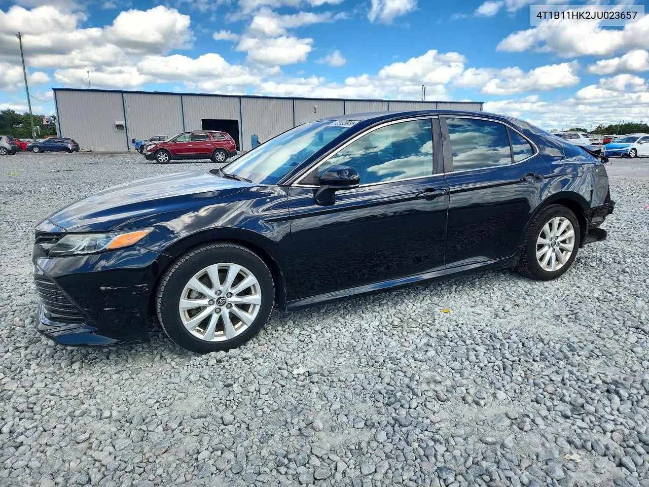TOYOTA CAMRY 2018, VIN 4T1B11HK2JU023657