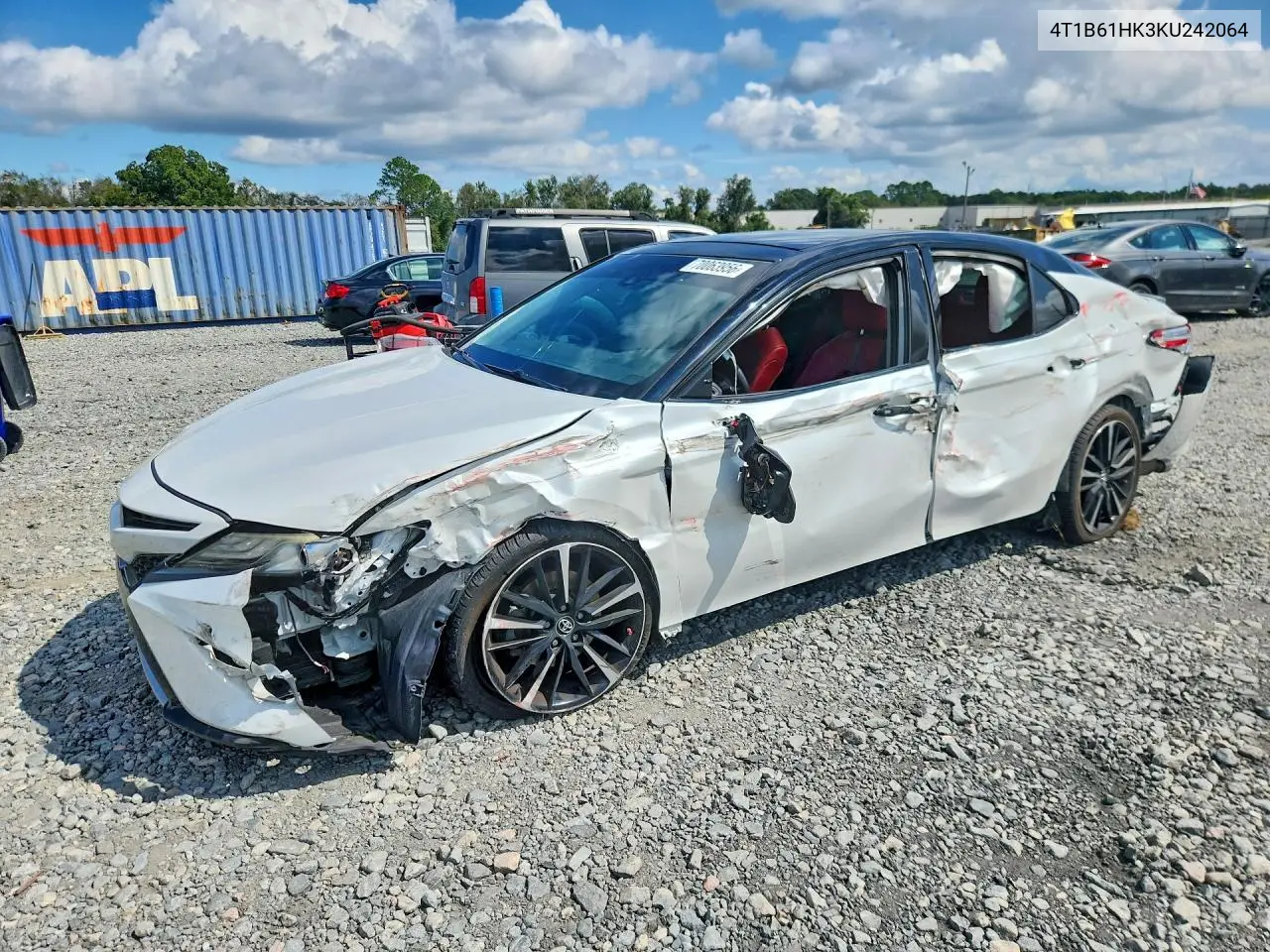 TOYOTA CAMRY 2019, VIN 4T1B61HK3KU242064