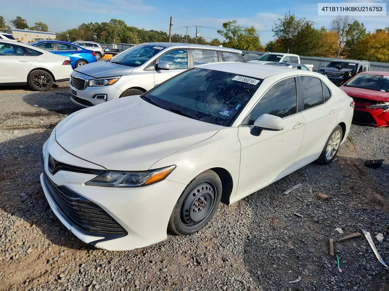 TOYOTA CAMRY 2019, VIN 4T1B11HK8KU216753