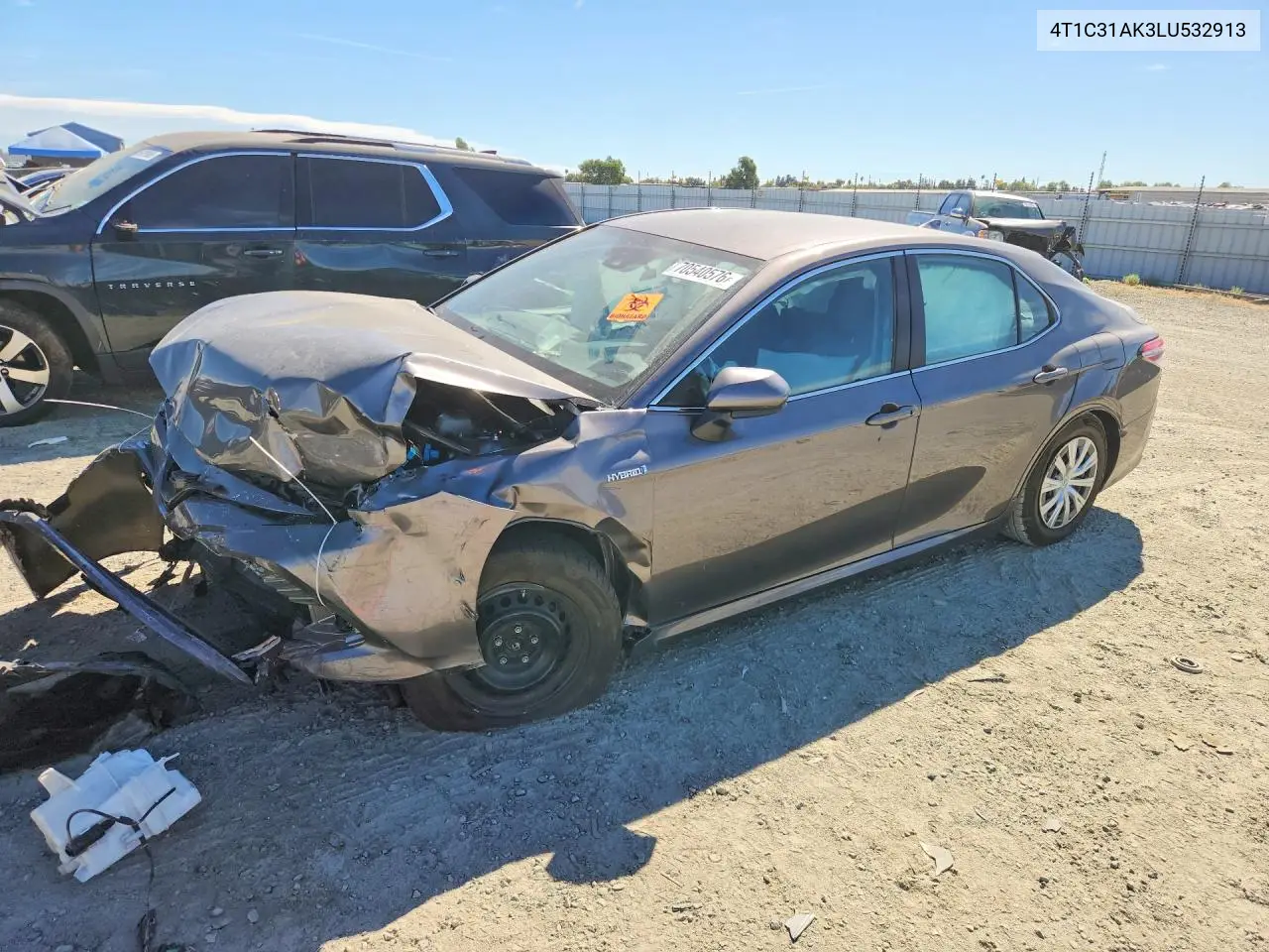 TOYOTA CAMRY 2020, VIN 4T1C31AK3LU532913