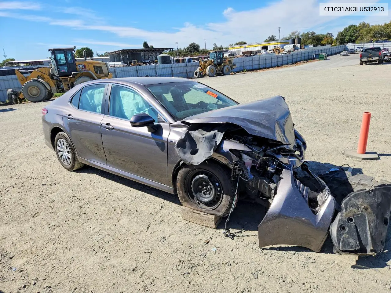 2020 TOYOTA CAMRY VIN 4T1C31AK3LU532913 — фото 4